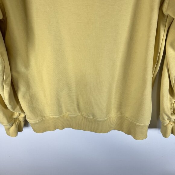 BRANDY MELVILLE‎ solid YELLOW honey Embroidered sweatshirt top One Size womens - Picture 11 of 11
